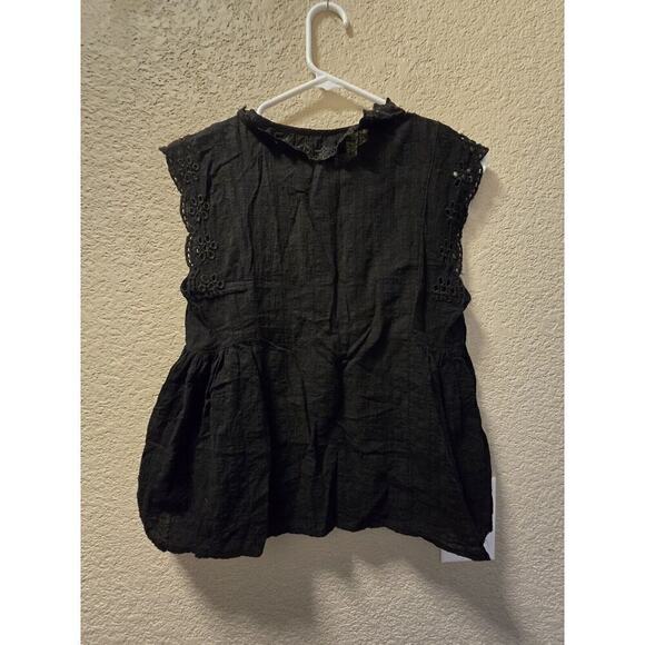 Max Studio Flutter Sleeve Baby Doll Blouse Black Size XS - Picture 5 of 5